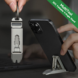 T-REX Stand:12-in-1 Ti Foldable Phone Stand & EDC