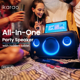 Ikarao Break X1: 4-in-1 Party Speaker with Tablet