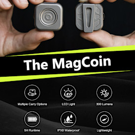 MagCoin: Titanium Magnetic Micro Flashlight