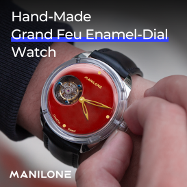 Hand-Made Grand Feu Enamel-Dial Watch by MANILONE