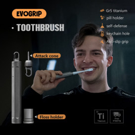 EvoGrip:Titanium 3-in-1 EDC Toothbrush
