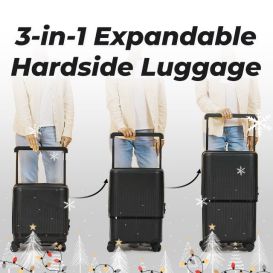 VELO Luggage: 3-in-1 Expandable Hardside Luggage