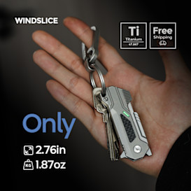WindSlice: Mini EDC Titanium Folding Utility Knife