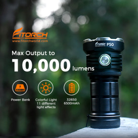10,000 lm Affordable Rechargeable Searchlight