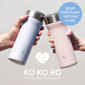 Kokoro Thermal Flask: Solid Porcelain Interior