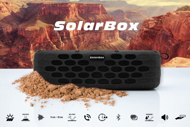 SolarBox: Solar Power Waterproof Portable Speaker