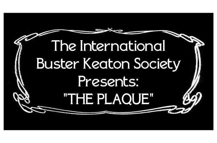 The Buster Keaton Studios Commemorate Plaque Indiegogo