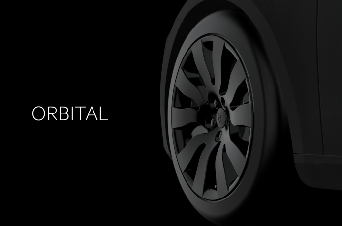 tesla rims under hubcaps