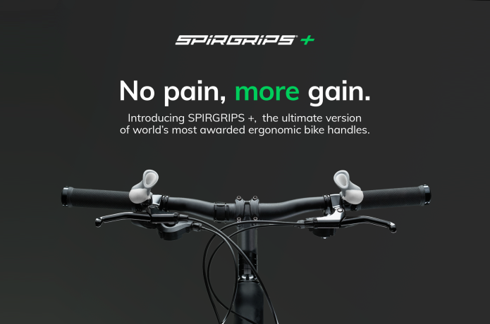 Pair of ergonomic handles bicycle spirgrips levers mtb wrist support