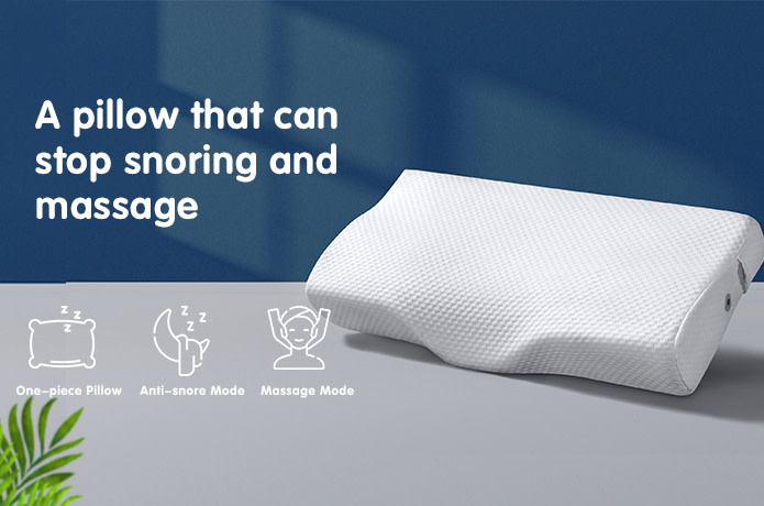 A pillow that can stop snoring and massage