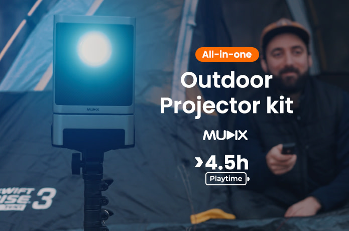 Mudix - The Ultimate Portable Outdoor Projector