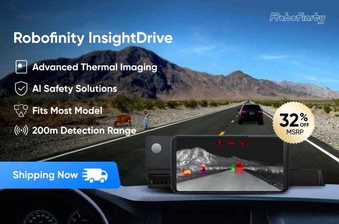 Robofinity: 1st AI-Powered Thermal Imaging Dashcam