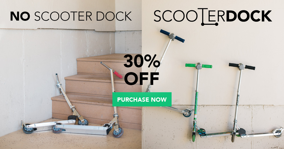 Marco Polo Oversigt broderi Scooter Dock - Awesome Kick Scooter Storage | Indiegogo