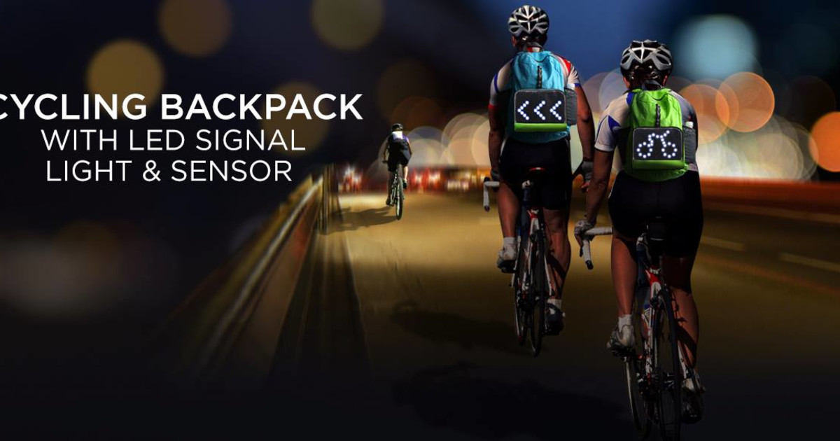 led cycling backpack