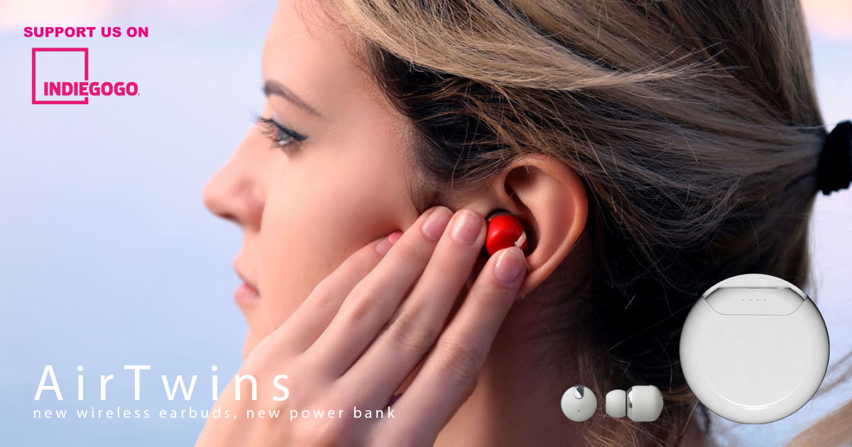 Air Twins -TWS Earbuds with 2,800mAh Power Case | Indiegogo