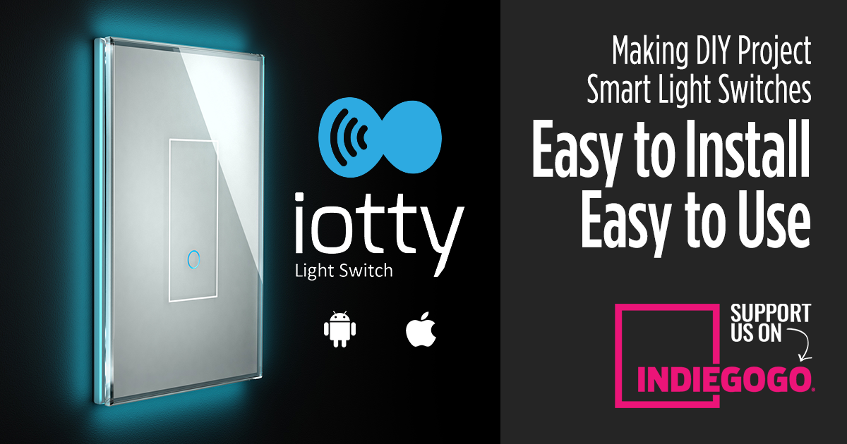 Smart Wifi Light Switch with Dimming - 4 Switch Controller - iotty