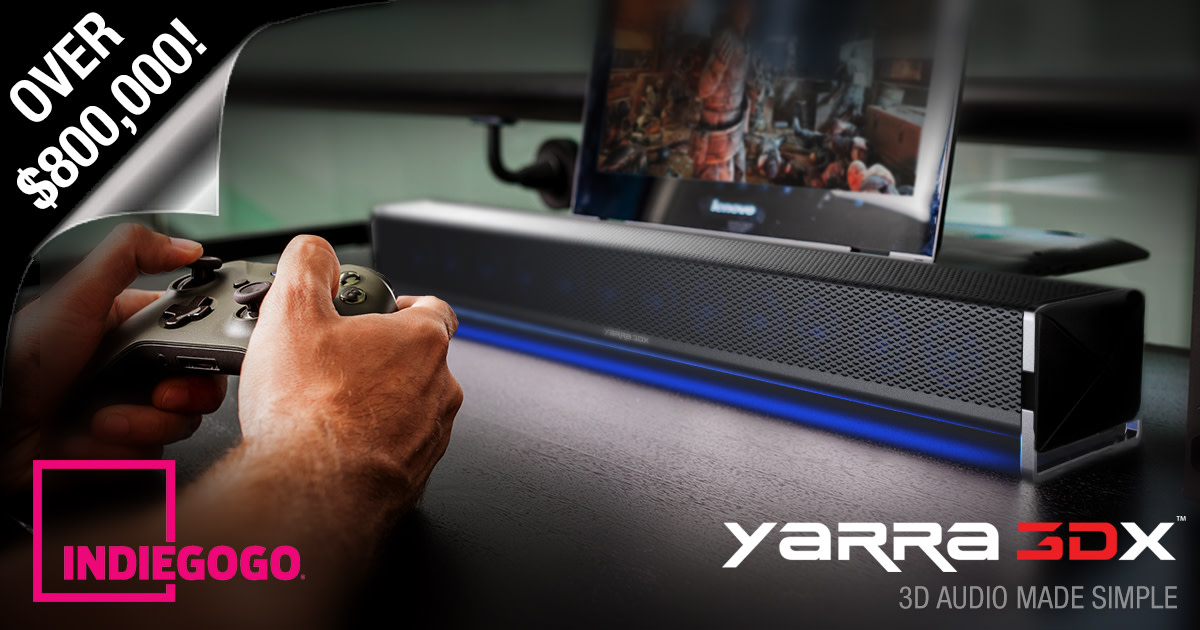 yarra 3dx soundbar and included subwoofer