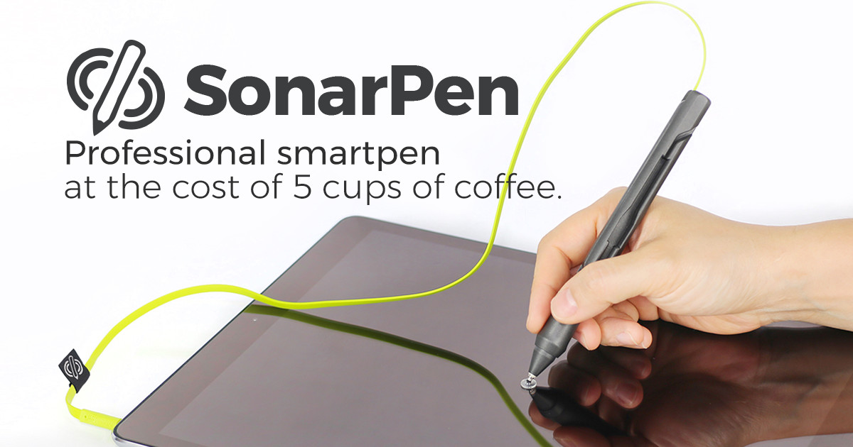 SonarPen is a battery-free pressure-sensitive smart pen that doesn't