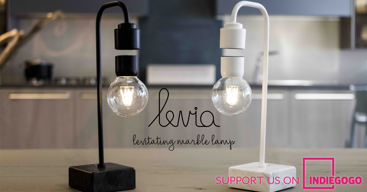 Levia Unique Levitating Marble Lamp, Levitron Levitating Table Lamp