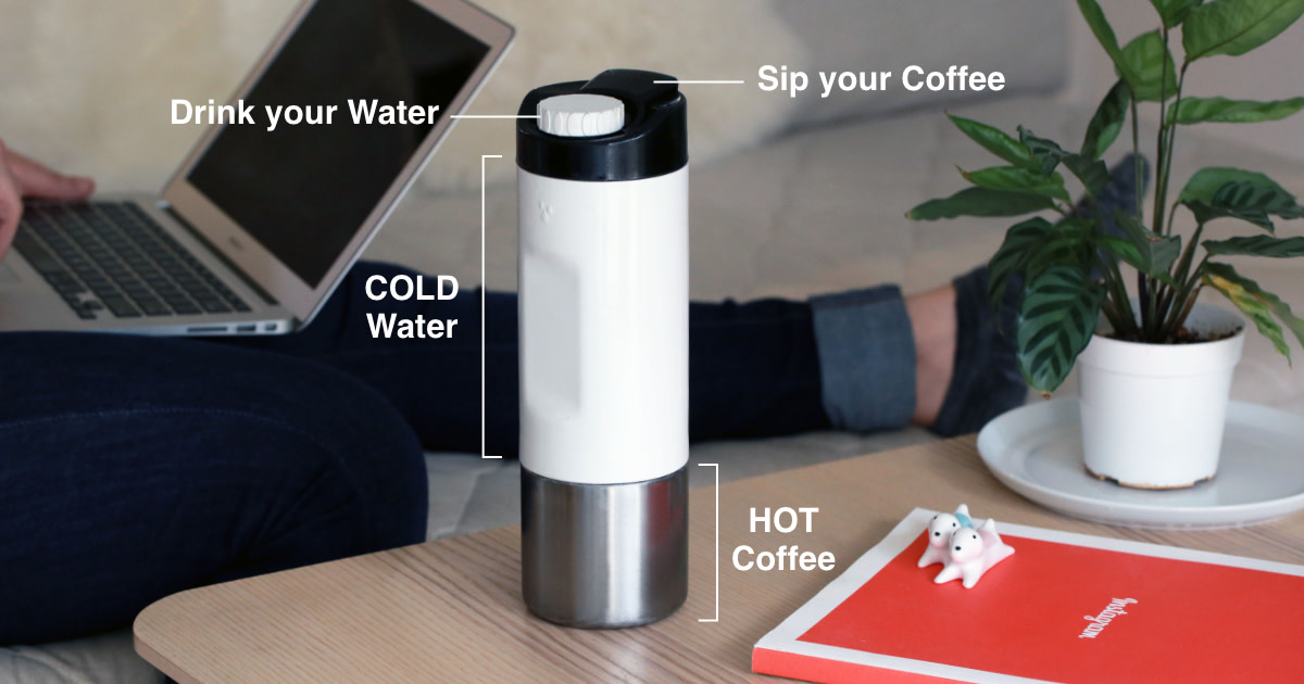 H2Joe - Two-In-One Coffee & Water Bottle