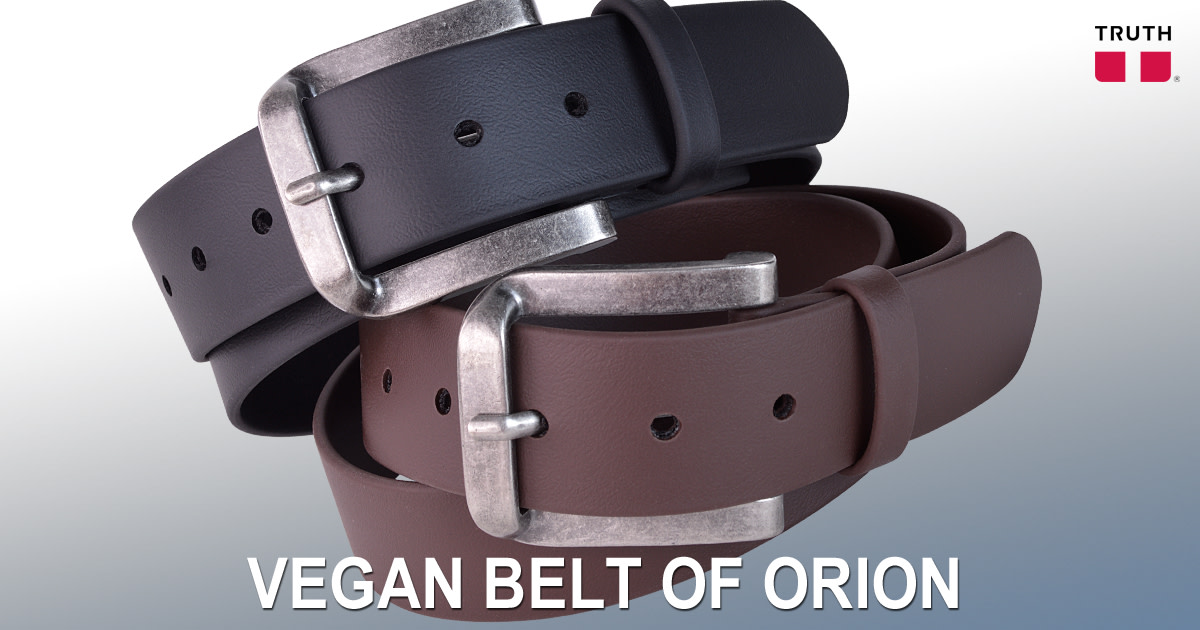 Dark Brown Leather Belt No Holes Magnetic Belt No buckle needed Clac Belt