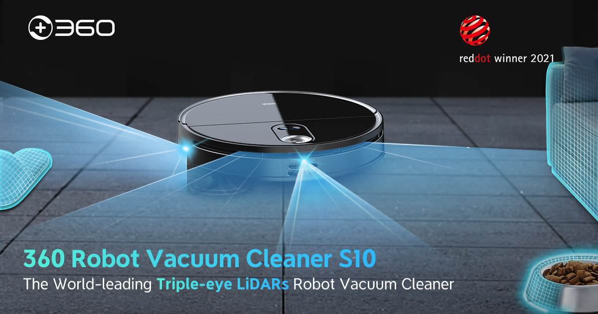Smart 360 S10 Vac and Spot Mop Robotic Vacuum Trinocular Lidar - The Vacuum  Factory
