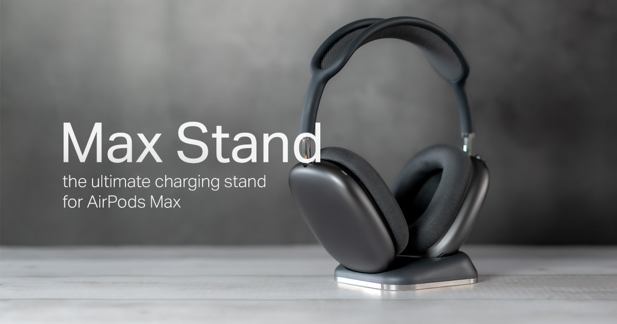 Max Stand, un support qui charge les AirPods Max sur Kickstarter