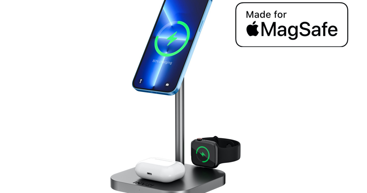 MagFree MFi 2-in-1 MagSafe Charger Wireless Charging Stand for iPhone 15  and AirPods