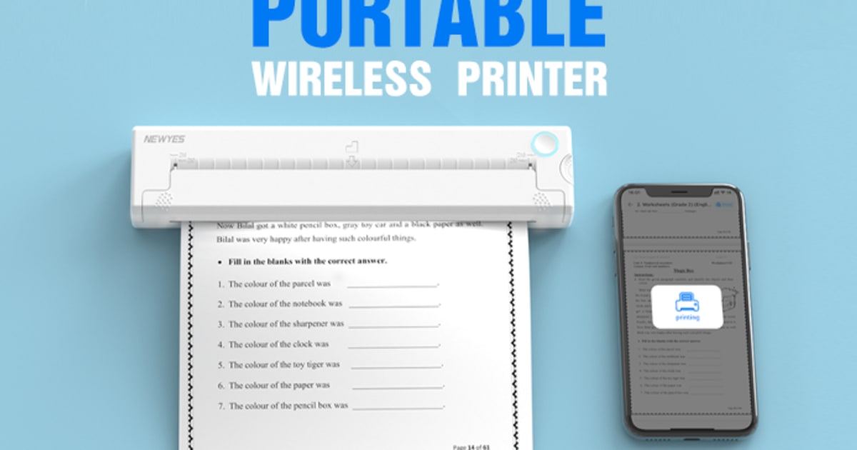 NEWYES Portable Wireless Thermal A4 Printer - The World's Smallest A4 –  newyes1