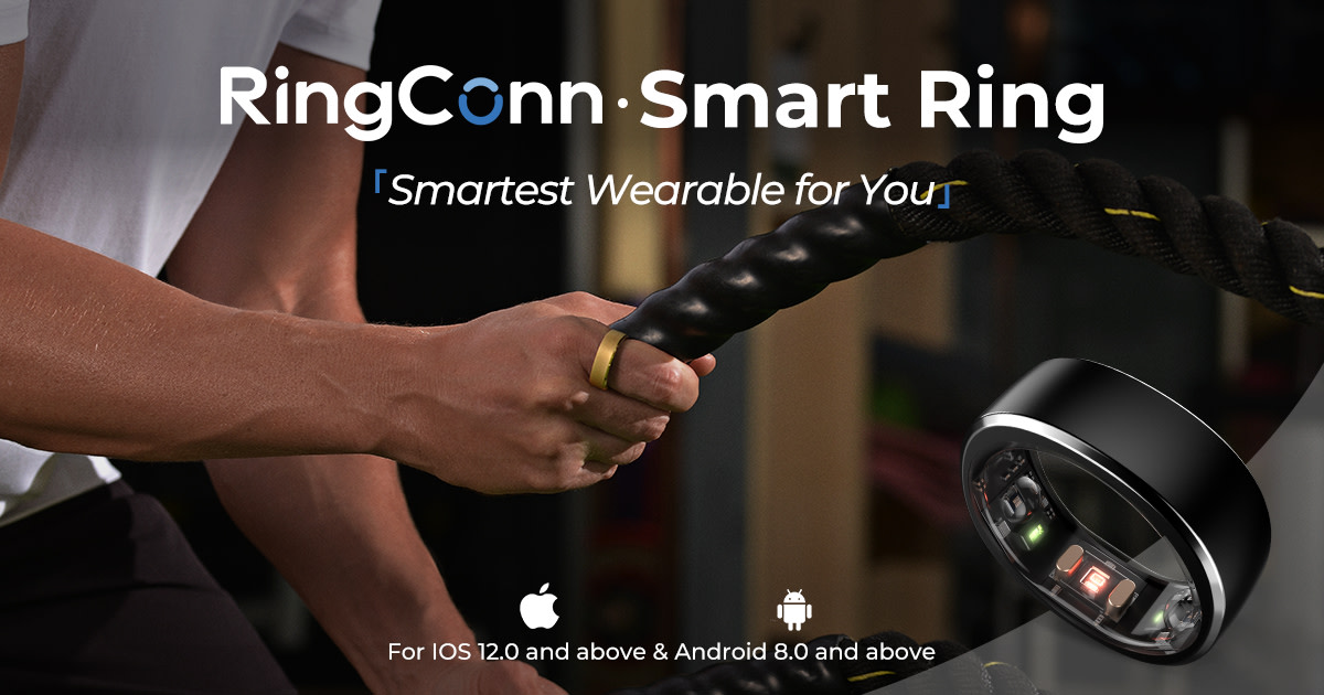 RingConn Smart Ring - Wearable Smart Device To Measures Your Health Metrics  - Tuvie Design