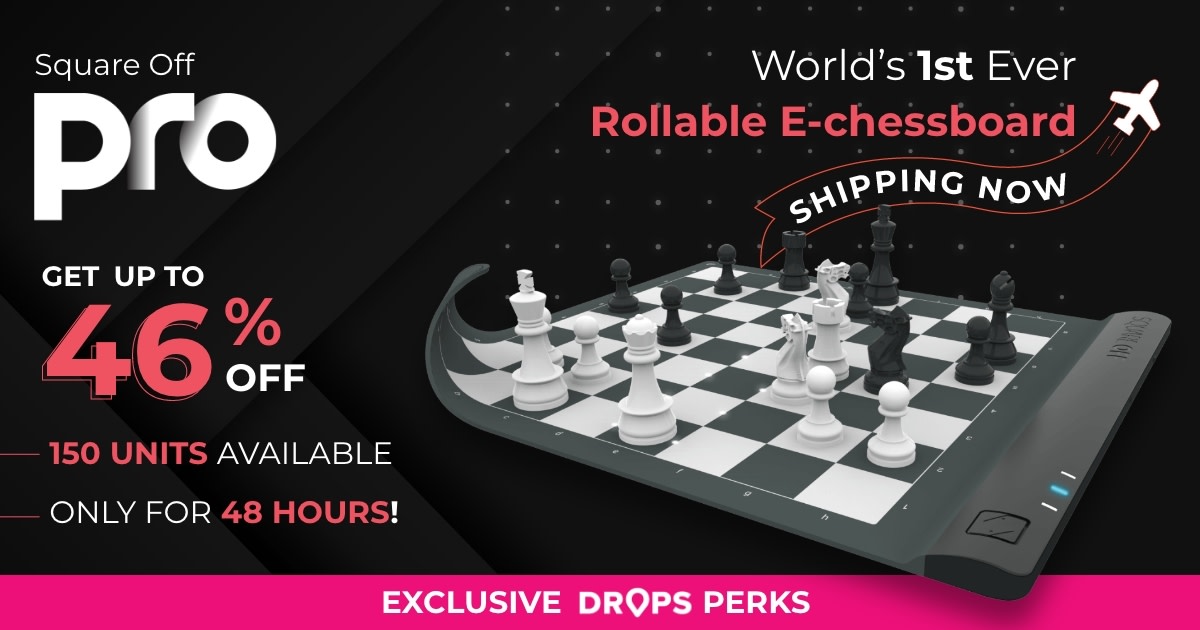 Square Off Pro Rollable Innovative AI Virtual Electric Chessboard Game