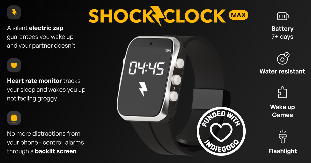 SHOCK CLOCK MAX: Alarm clock that SHOCKS you awake