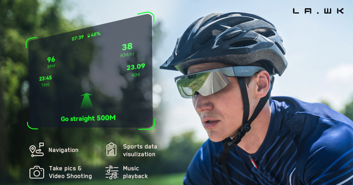 Raptor AR Biking Glasses: Clarity and Data On The Road