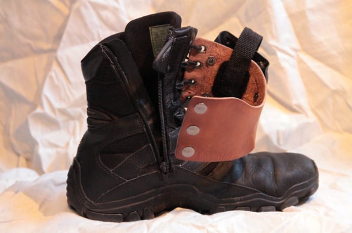 Boot Mounted Holster With Laced In Base Indiegogo