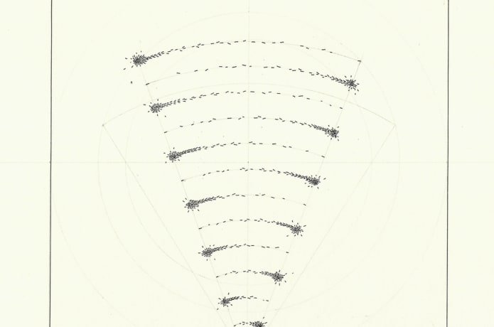 Part of the liquid state, magnetic porcelain series of studies. Ink drawing on A4 220gm acid free heavyweight paper.