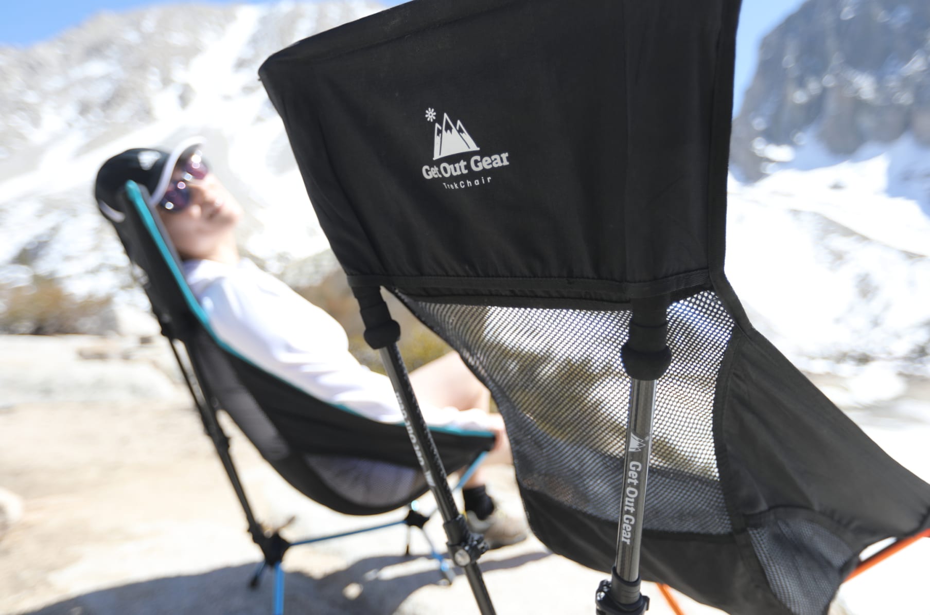 Trekking store pole chair