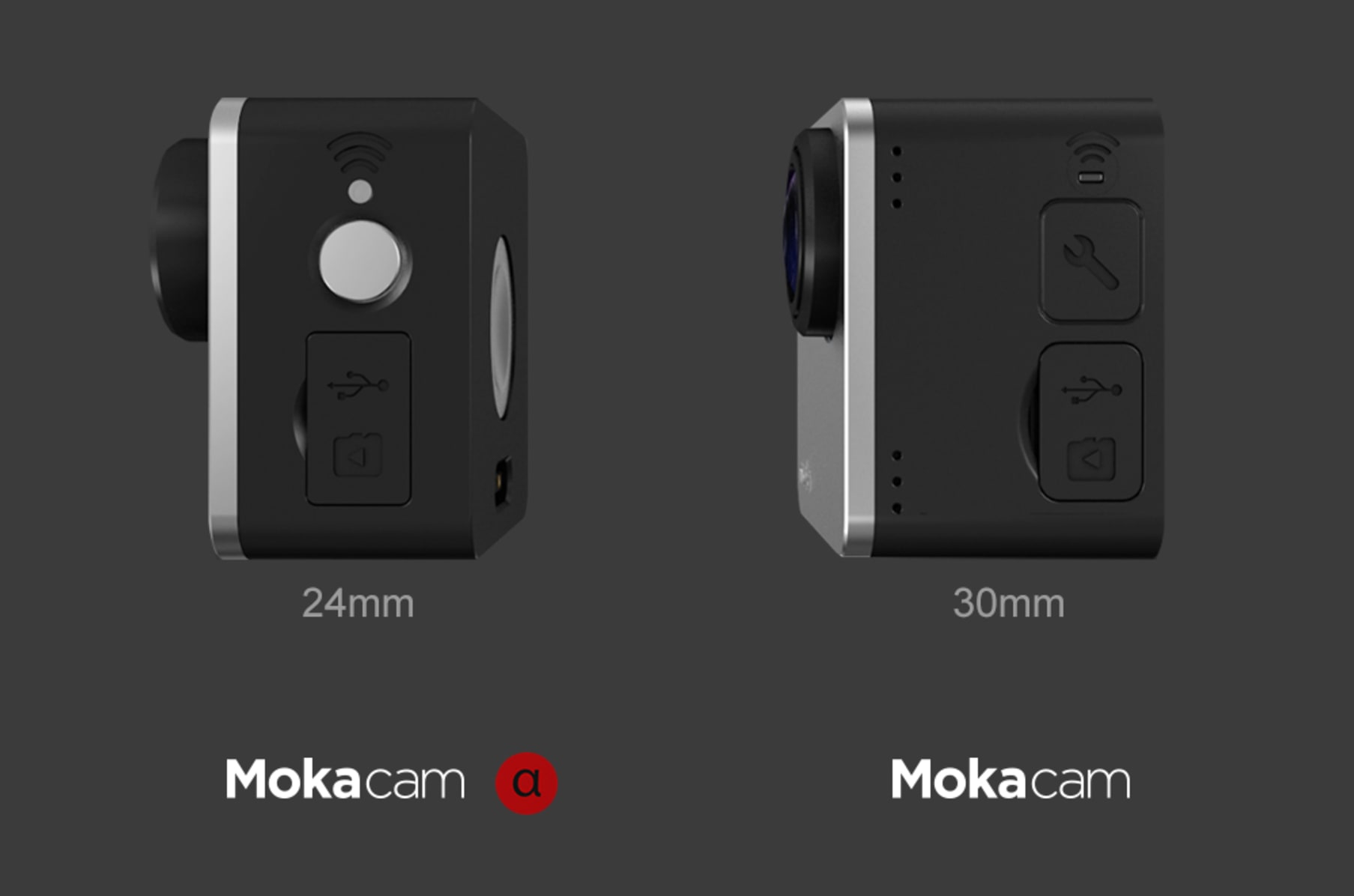 Mokacam Alpha S 4K Action Camera & Gimbal World's Smallest Action Camera Bundle 