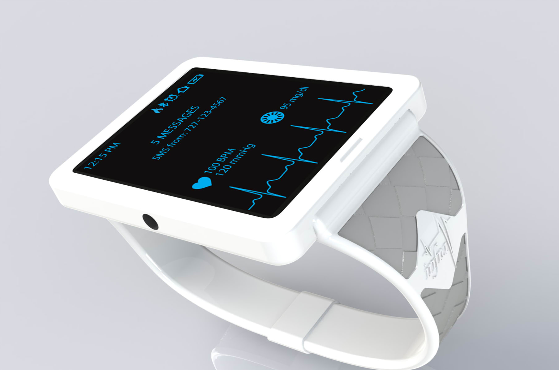 Watch with glucose monitor clearance