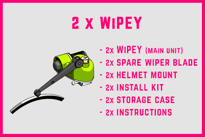 Wipey helmet hotsell wiper online