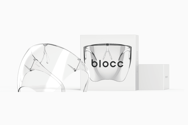 Blocc Face Shield Protective Face Cover Designed Fashion Style & Comfort Face Shield L 