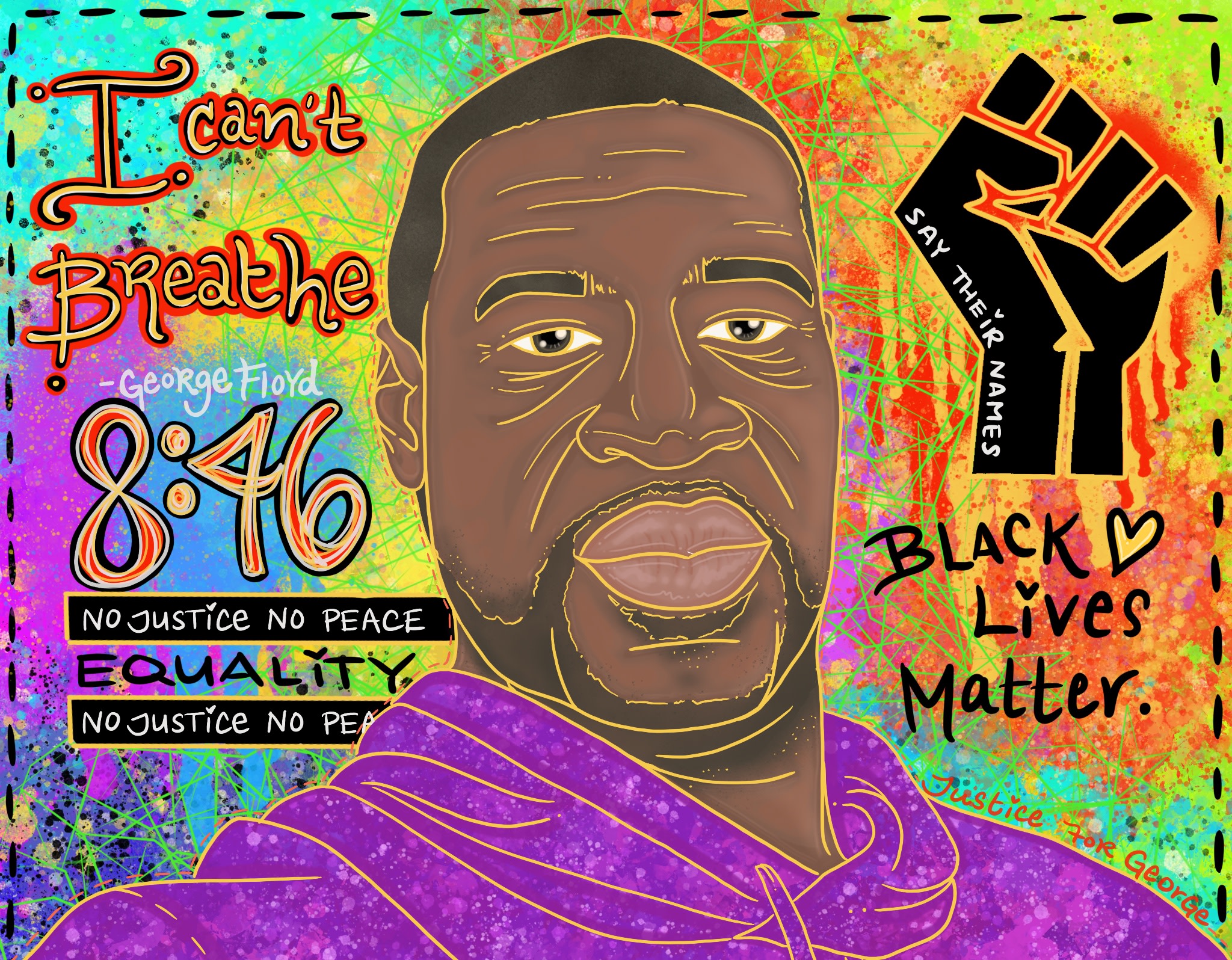 Justice For George Floyd Art Proceeds To Naacp Indiegogo