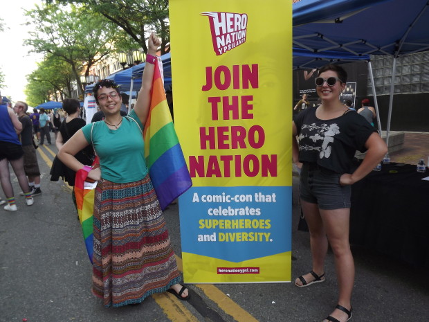 Hero Nation with rainbow flag