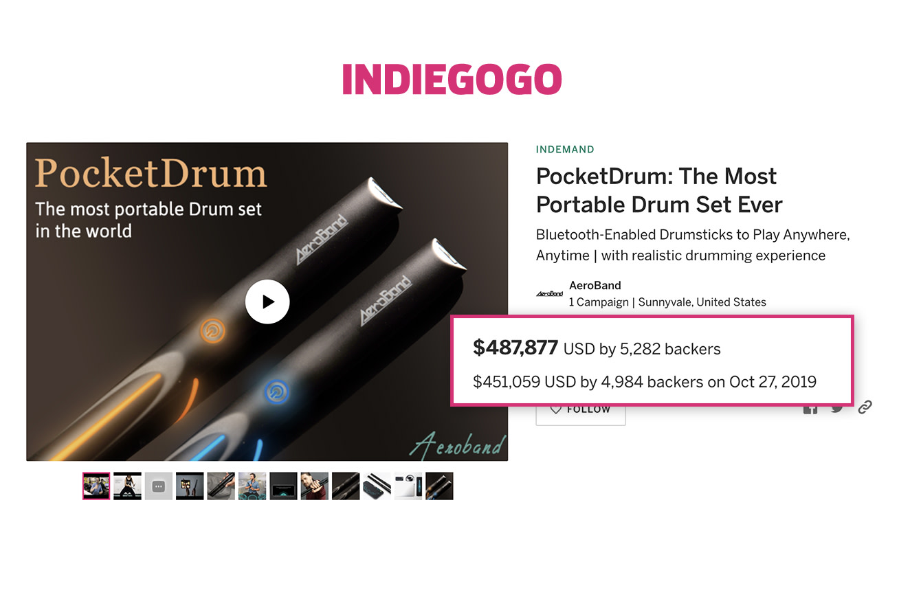 PocketDrum Bluetooth Drum Sticks Let You Drum Anywhere