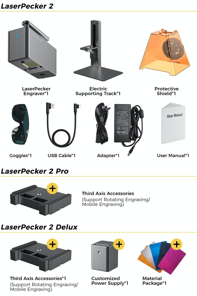 LaserPecker 2 Handheld Laser Engraver & Cutter US / Deluxe