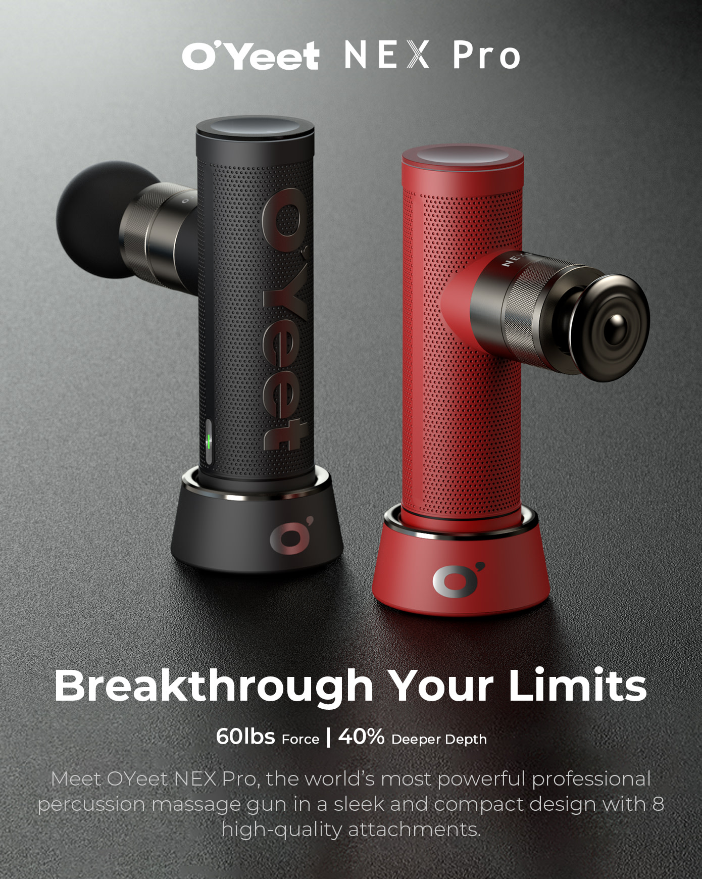 OYeet NEX Pro Massage Gun: Breakthrough the Limits | Indiegogo