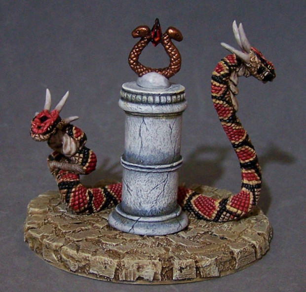 3.  The Amphisbaena and Eye of Set jewel on plinth (resin base not included)