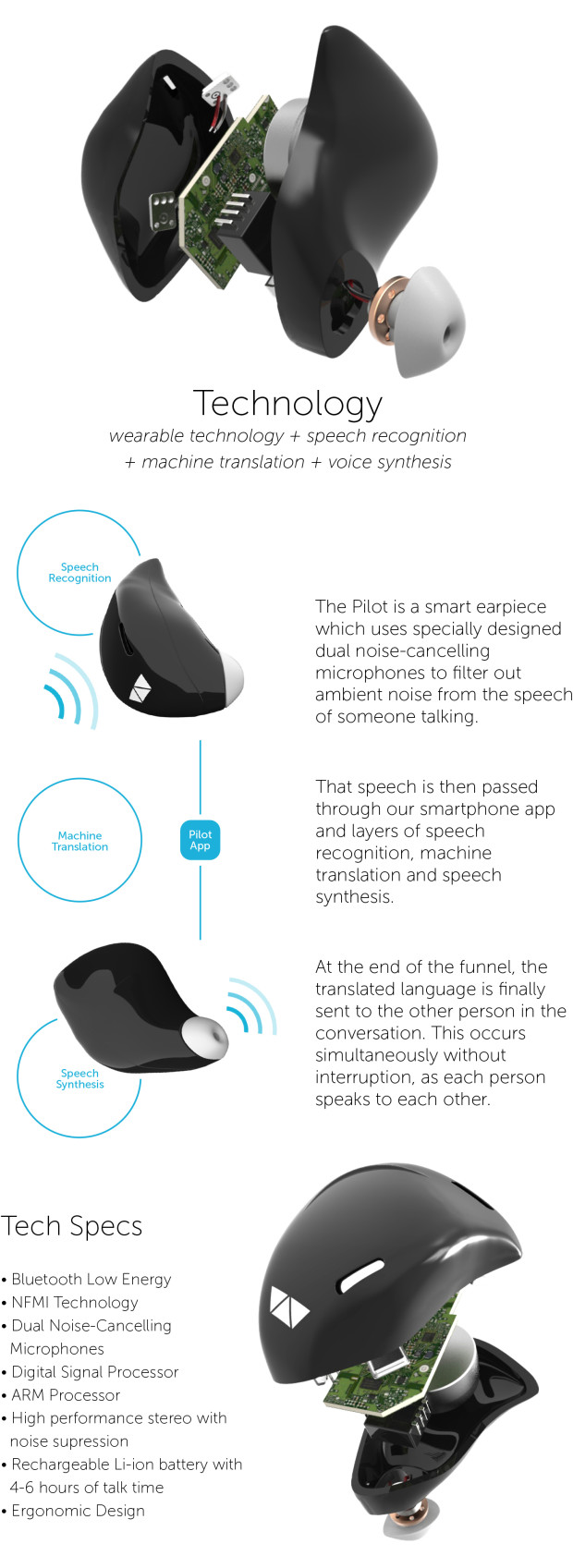 Pilot パイロット 翻訳機能搭載ワイヤレスイヤホン-