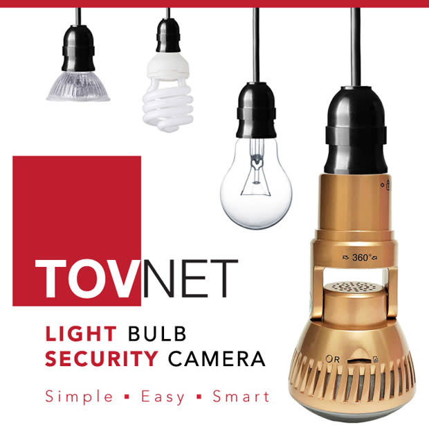 Conheça “Tovnet” uma câmera espiã disfarçada de lâmpada que promete alertar atividades suspeitas