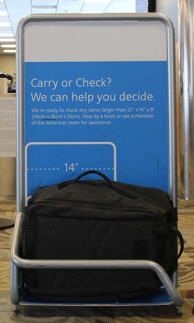 Paq Bag in Luggage Size Check