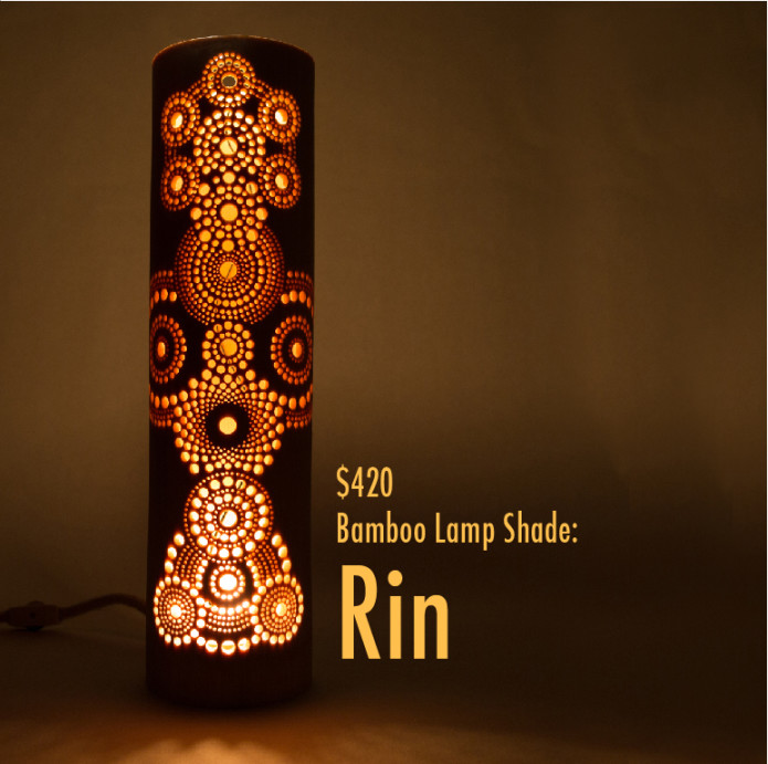 Take Akari Hand Carved Bamboo Lampshades Ingogo It Will Come With A Lampshade Led Light Bulb Chikaken Original Story Book And 2 Post Cards